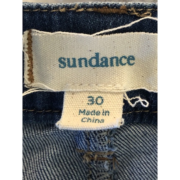 Sundance Jeans Womens 30 Blue Denim Wide Leg Stretch Comfort Casual - Picture 7 of 9